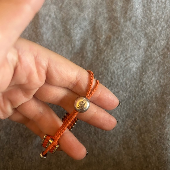 Orange / Silver Links of London friendship bracelet - Picture 2 of 3